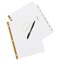 Avery Big Tab Write & Erase Paper Dividers with Gold Reinforcement, 8-Tab Set, White, 6 Sets (21213)